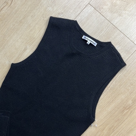 NEW! Reformation Basil Cashmere Sleeveless Sweater Dress, SIZE XL 0979 - Picture 6 of 8